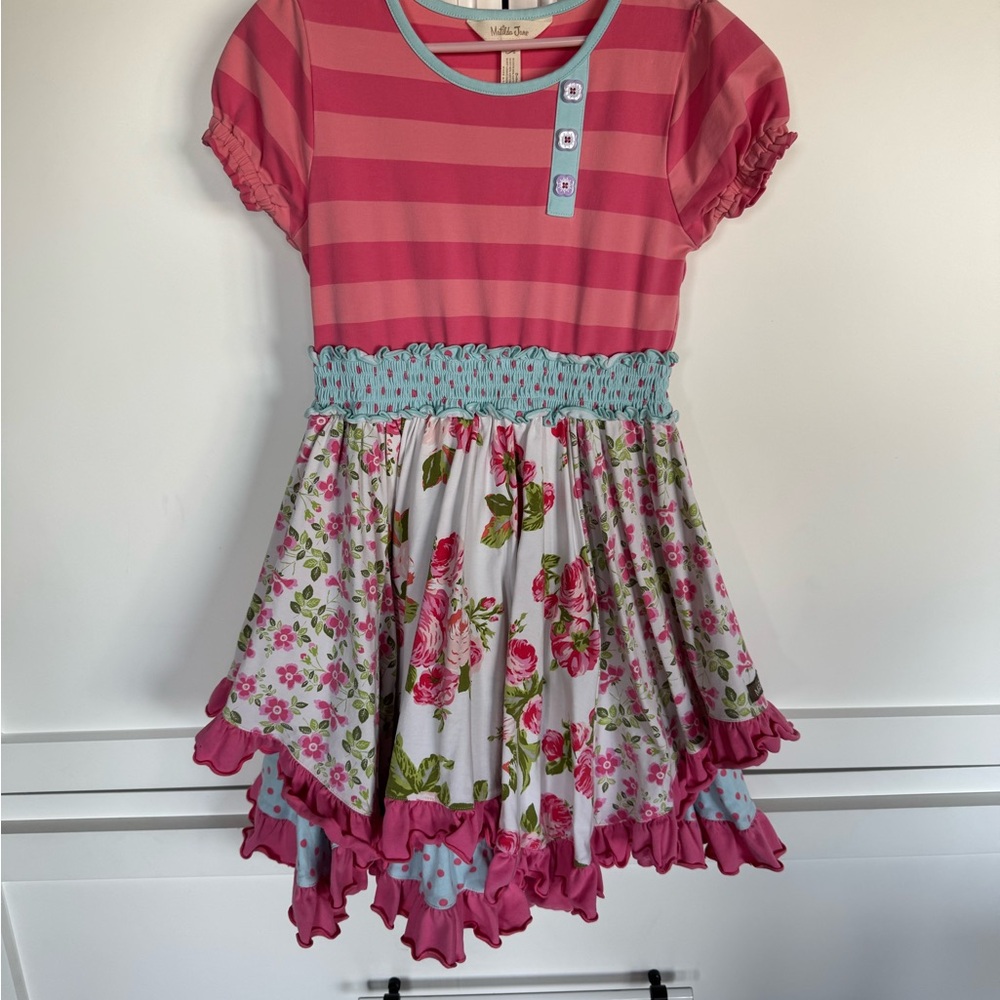 Matilda Jane Pink Striped Floral Dress